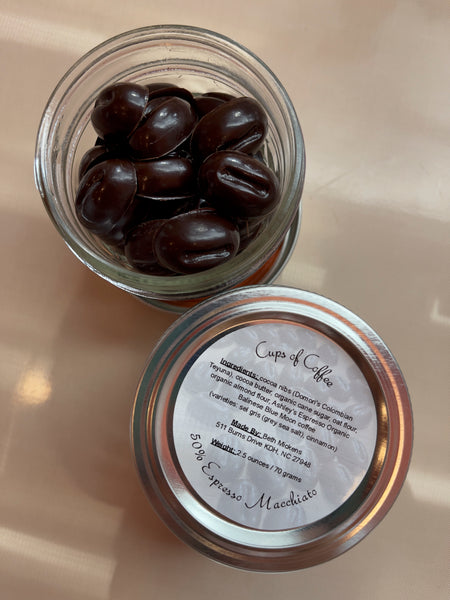 Jar of coffee chocolate